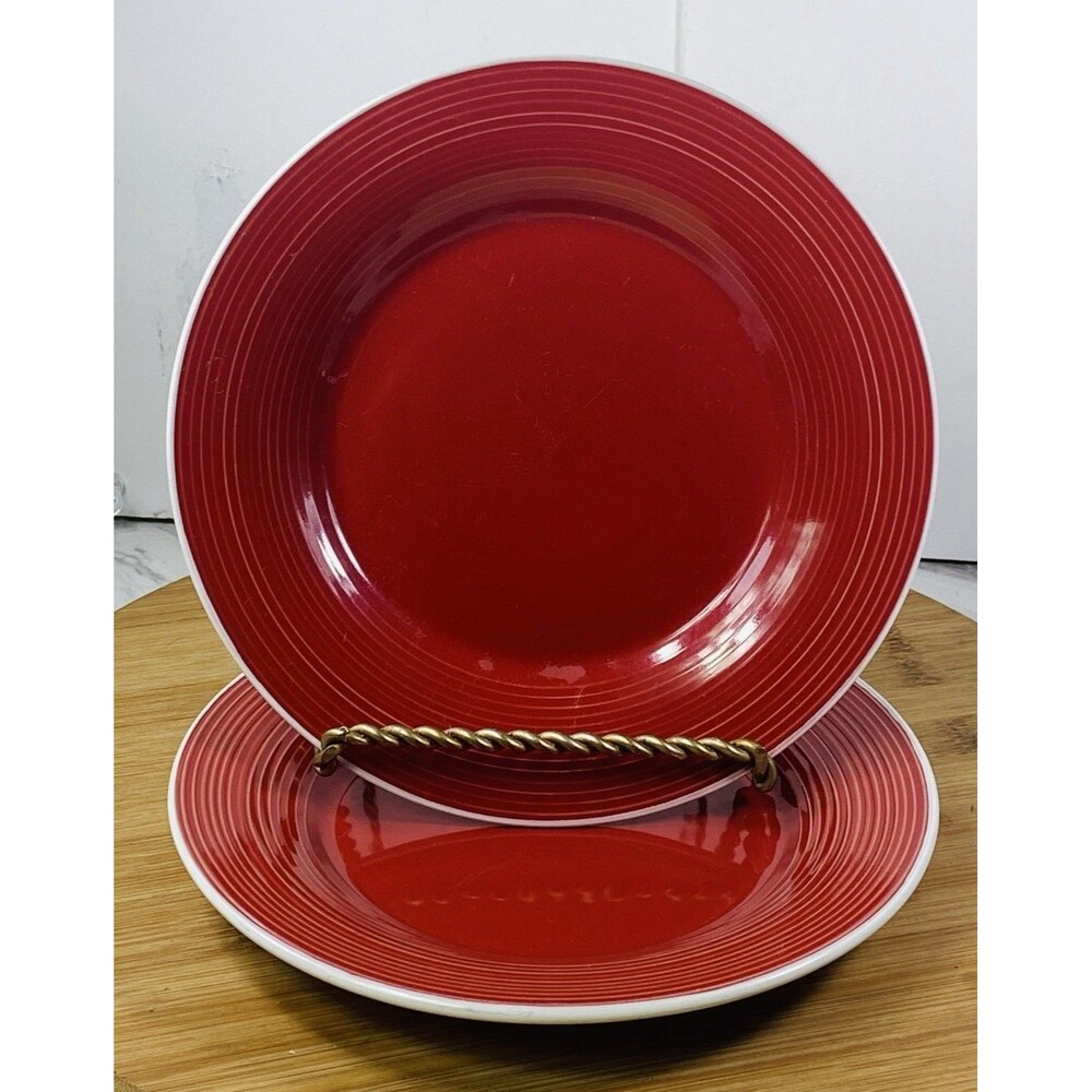 Tabletops Gallery Color Block Salad Plates Dishes Porcelain 8 1/8" ( SET OF 2)